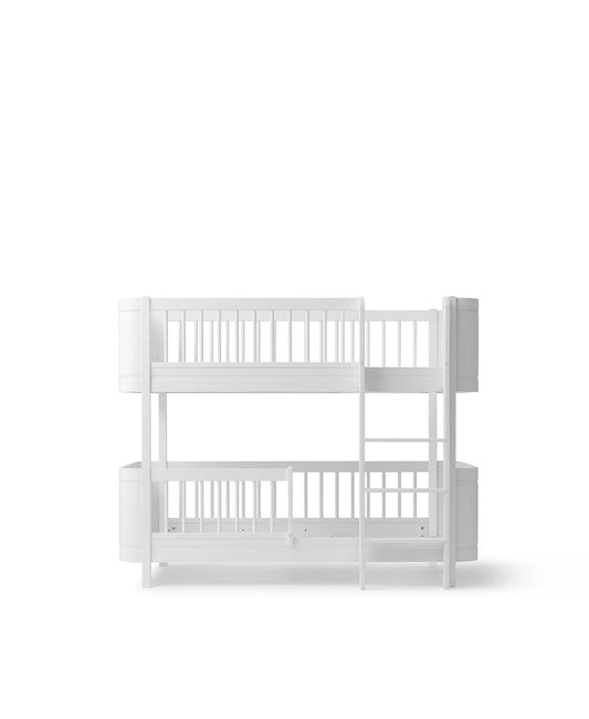 WOOD MINI + LOW BUNK BED, WHITE