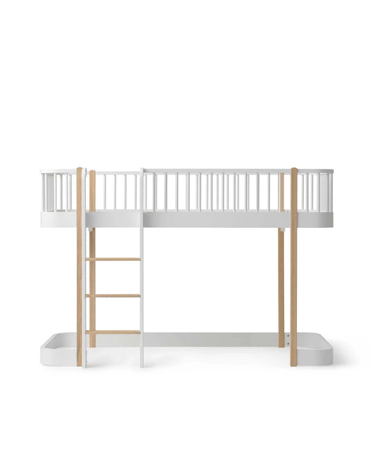 WOOD ORIGINAL LOFT BED, WHITE/OAK