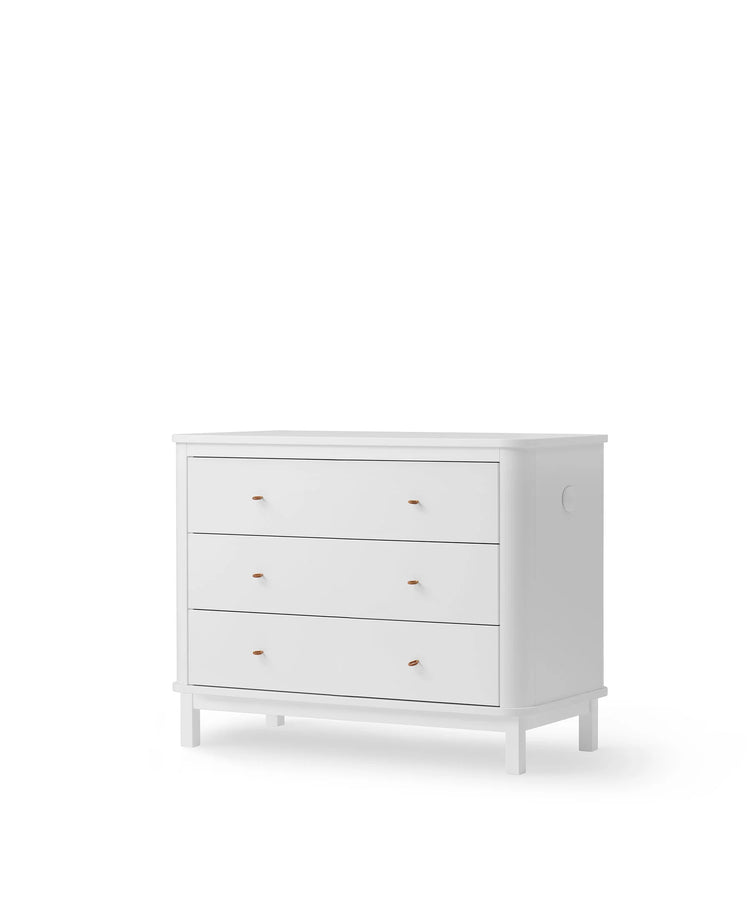 WOOD DRESSER 3 DRAWES, WHITE
