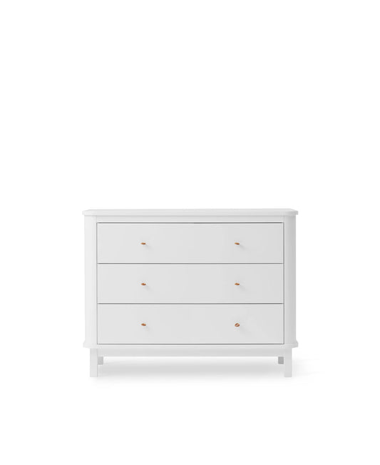 WOOD DRESSER 3 DRAWES, WHITE