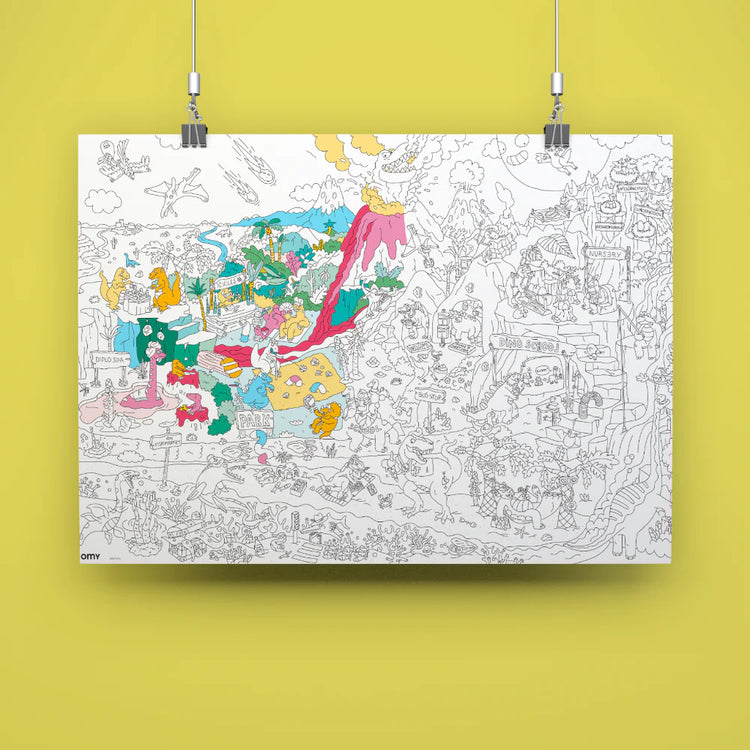 POSTER DINOS PARA COLOREAR