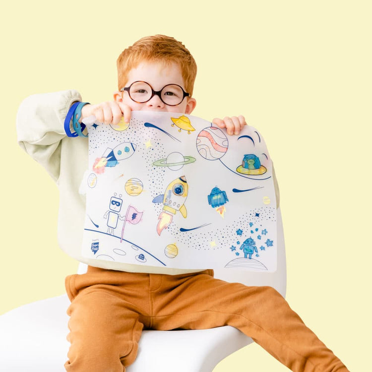 SET DE SILICONA PARA COLOREAR - EN EL ESPACIO