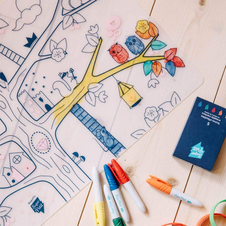 SET DE SILICONA PARA COLOREAR - ÁRBOL MÁGICO