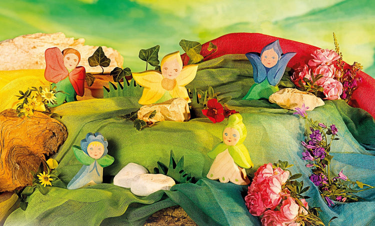 Niño Flor Nomeolvides de Madera