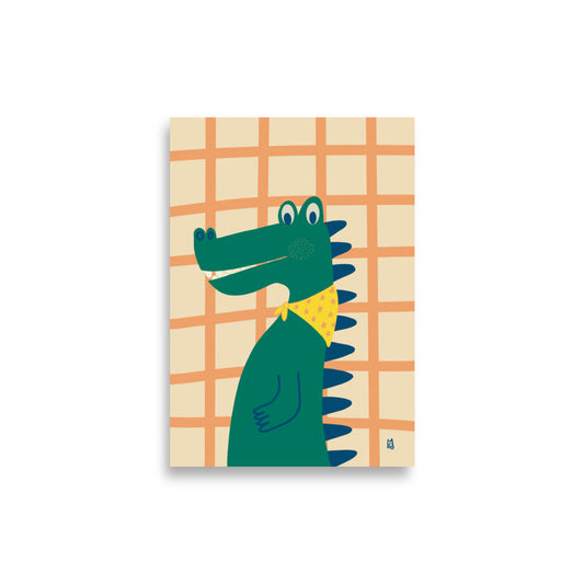 Lámina Decorativa Cocodrilo por Margaux Levaufre