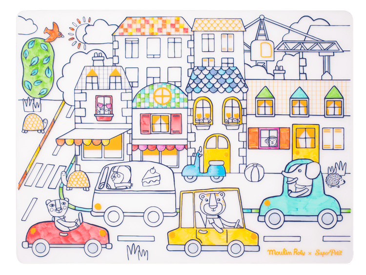SET DE SILICONA PARA COLOREAR - SUPERPETIT X MOULIN ROTY POPIPOP COLLAB