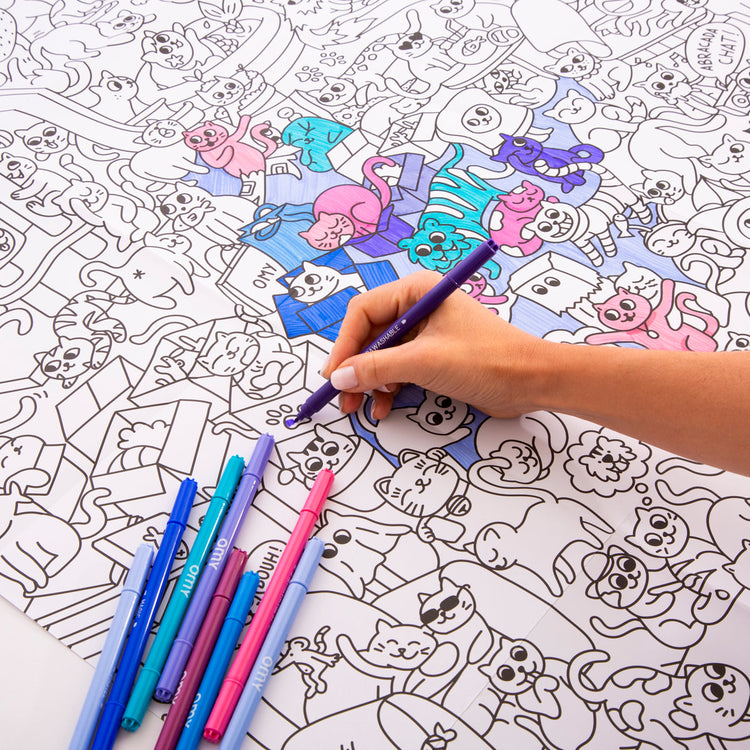 POSTER KITTY PARA COLOREAR