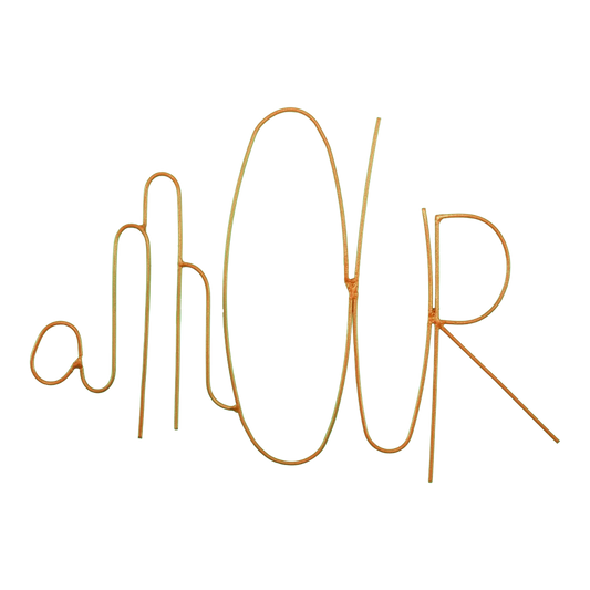 Decoración de Pared AMOUR color dorado