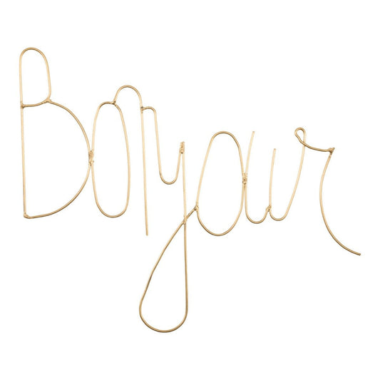 Decoracion de Pared BONJOUR color dorado