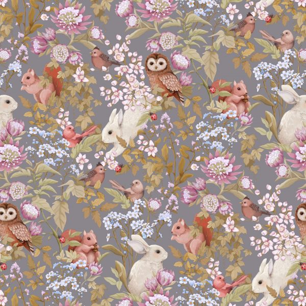 PAPEL PINTADO BOSQUE LAVANDA