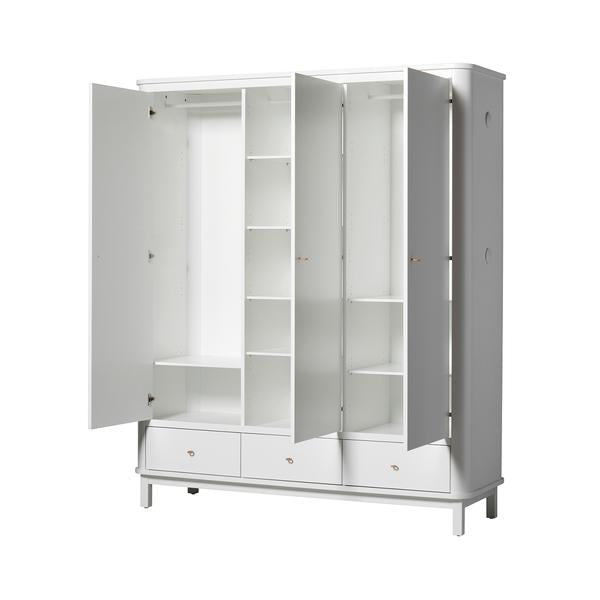 ARMARIO WOOD 3 PUERTAS BLANCO