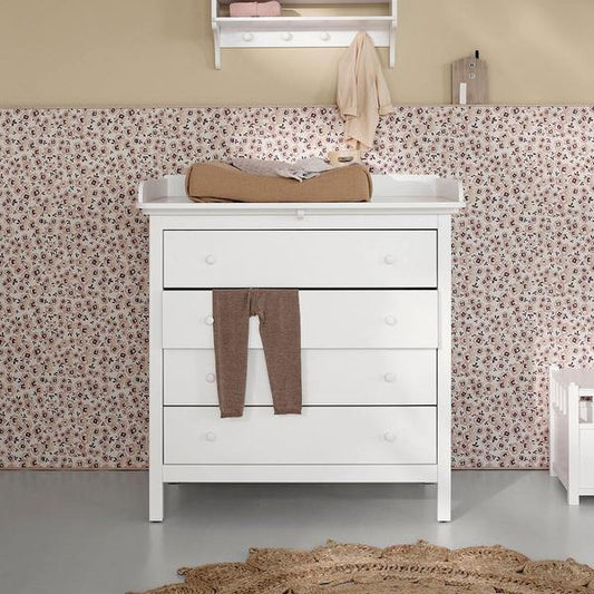 CÓMODA CAMBIADOR SEASIDE 4 CAJONES BLANCO