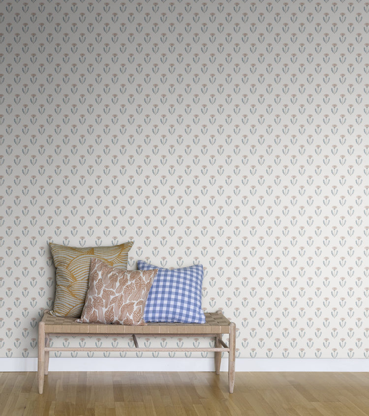 PAPEL PINTADO DIENTE DE LEÓN ROSA