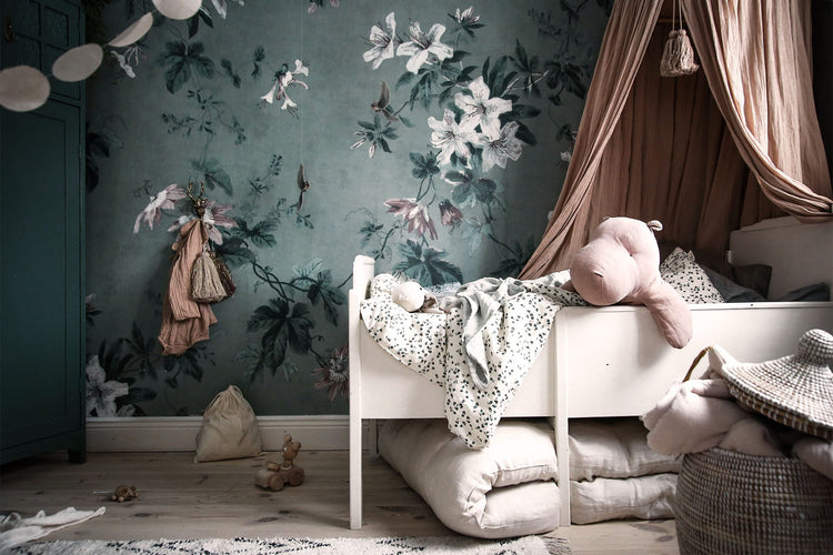 PAPEL PINTADO FLOR DE LA PASION SAGE GREEN