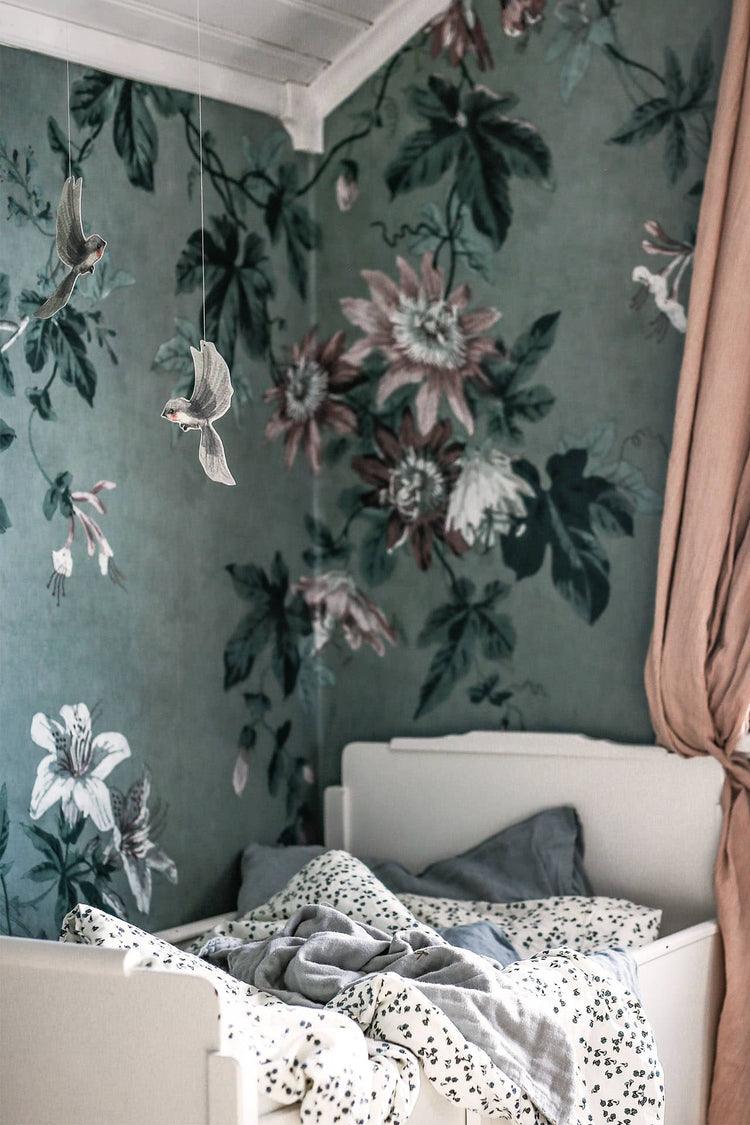PAPEL PINTADO FLOR DE LA PASION SAGE GREEN