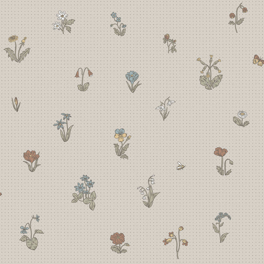 PAPEL PINTADO FLORES NÓRDICAS