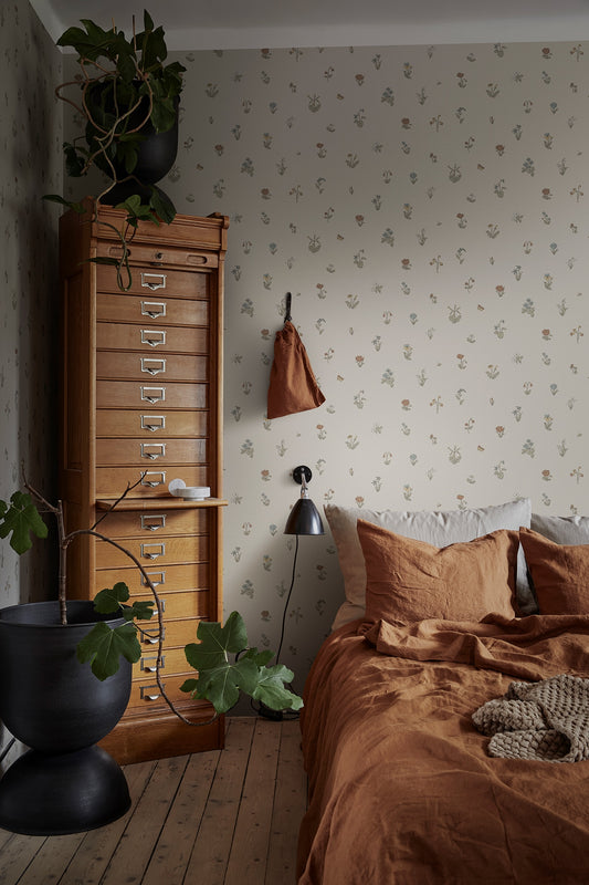 PAPEL PINTADO FLORES NÓRDICAS