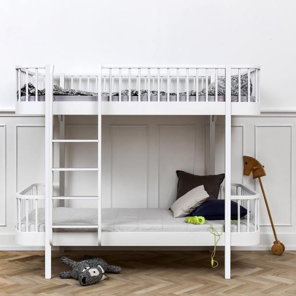 WOOD ORIGINAL BUNK BED , WHITE
