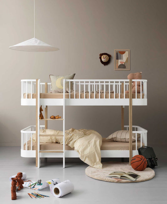 LITERA ORIGINAL LOW BUNK BED NATURAL Y BLANCO