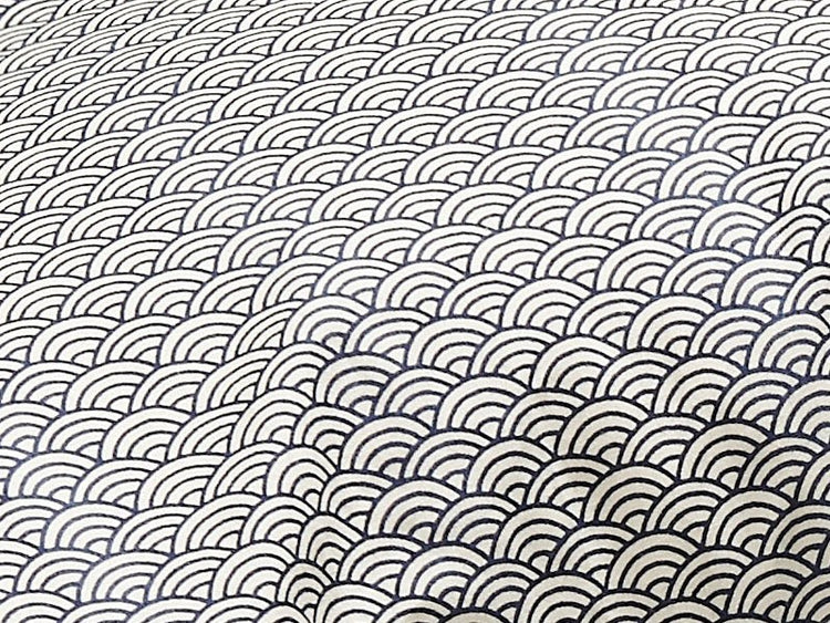 Funda de Cojín de lactancia Algodón Orgánico Wave blue GOTS Cam Cam Copenhagen