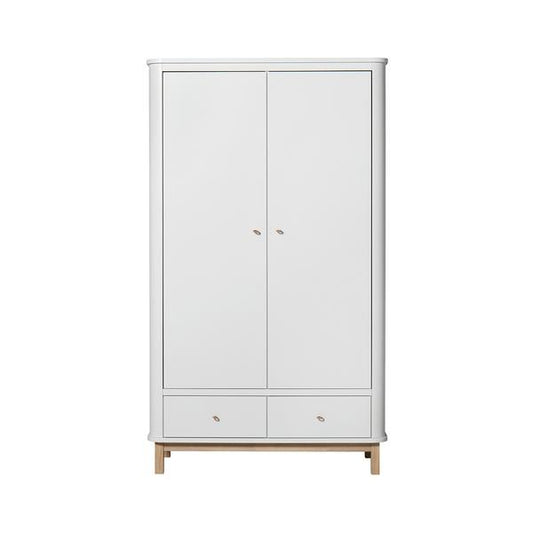 ARMARIO WOOD 2 PUERTAS BLANCO Y ROBLE