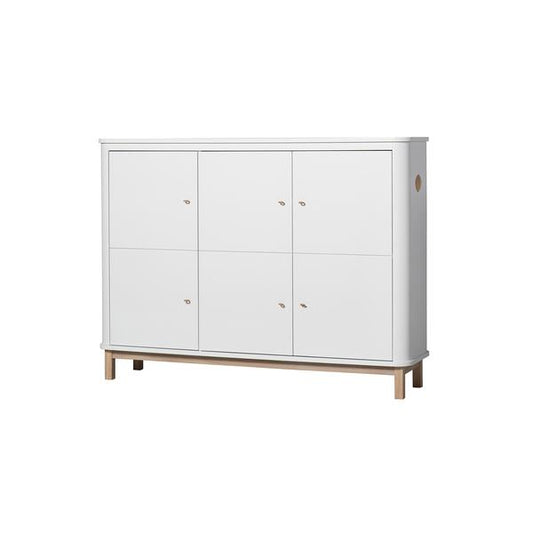 ARMARIO WOOD MULTI 3 PUERTAS BLANCO Y ROBLE