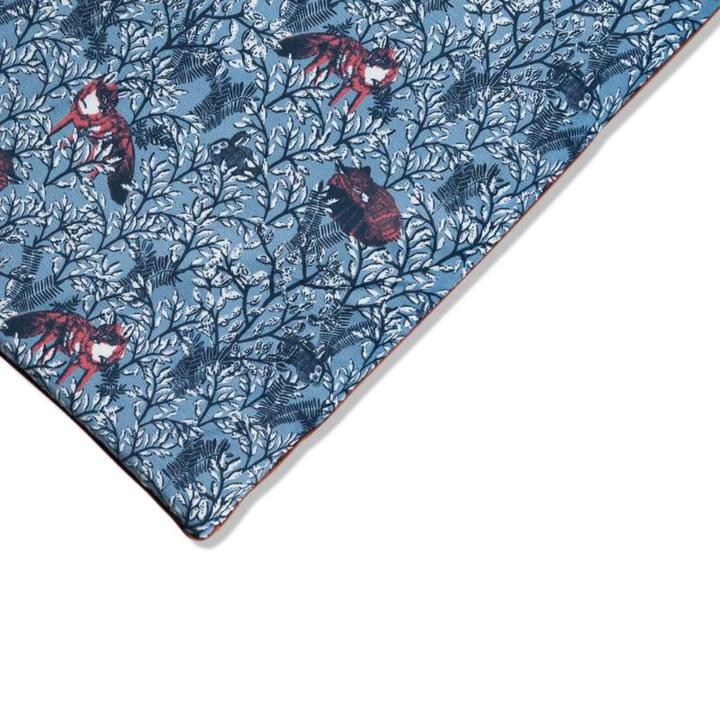 COLCHONETA ALGODÓN BIOLÓGICO ZORRO AZUL REVERSIBLE