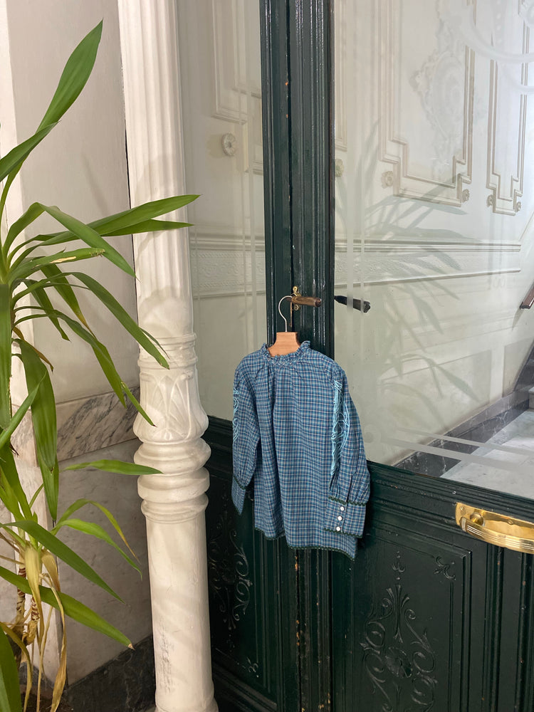 BLUSA CUADROS AZUL BONJOUR DIARY