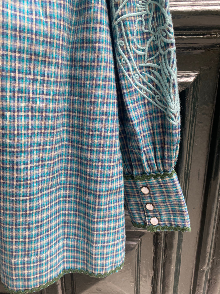 BLUSA CUADROS AZUL BONJOUR DIARY