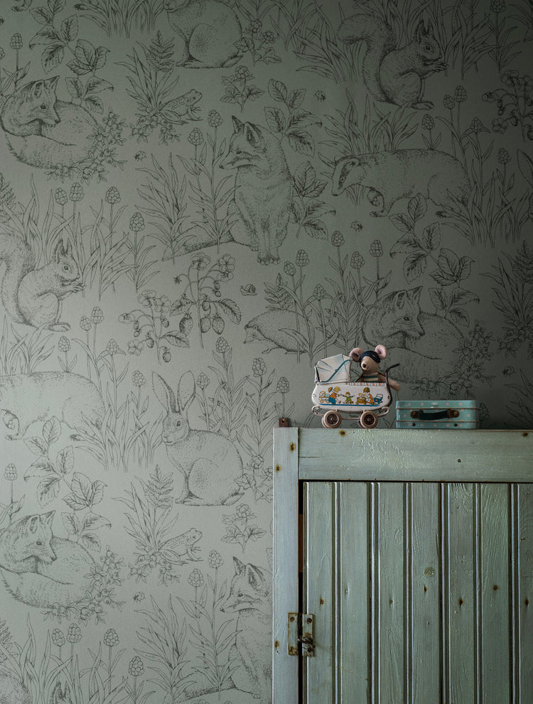 PAPEL PINTADO FOREST FRIENDS GREEN