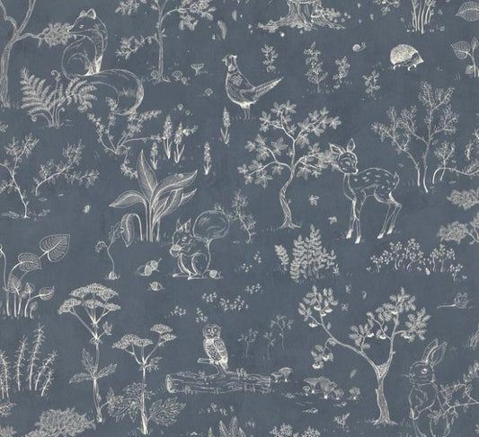 PAPEL PINTADO HOLLY MIDNIGHT BLUE