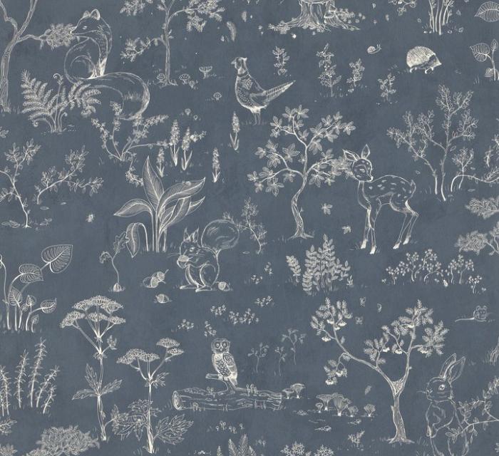 PAPEL PINTADO HOLLY MIDNIGHT BLUE