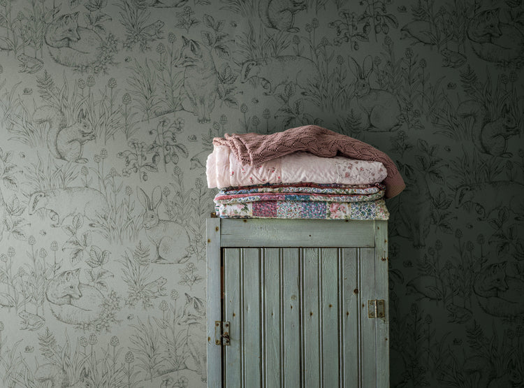 PAPEL PINTADO FOREST FRIENDS GREEN