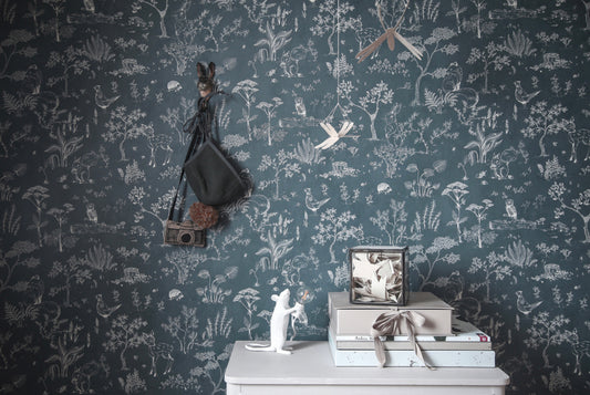 PAPEL PINTADO HOLLY MIDNIGHT BLUE