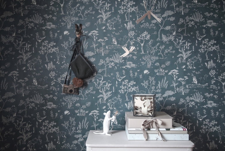 PAPEL PINTADO HOLLY MIDNIGHT BLUE