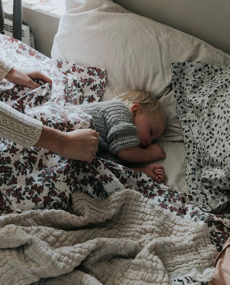 SÁBANA BAJERA ALGODÓN ORGANICO CHERRIE BLOSSOM