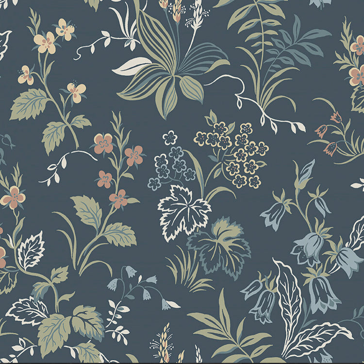 PAPEL PINTADO FLORES DEL VERANO BLUE