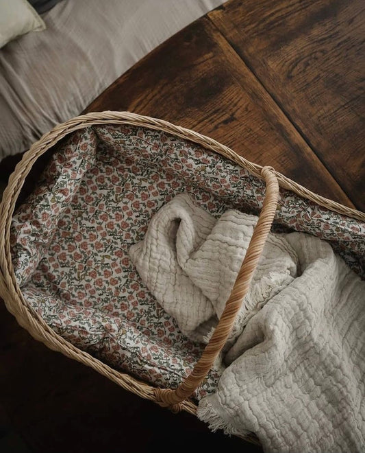 JUEGO DE MINICUNA ALGODÓN ORGANICO FLORAL VINE