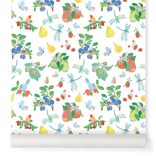 PAPEL PINTADO FIESTA EN EL JARDÍN MULTICOLOR