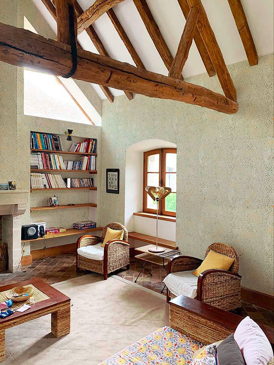 PAPEL PINTADO LEOPARDO MUSTARD