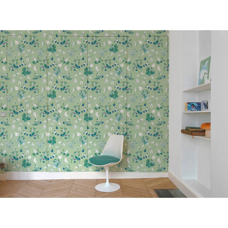 PAPEL PINTADO FIESTA EN EL JARDÍN ALMOND