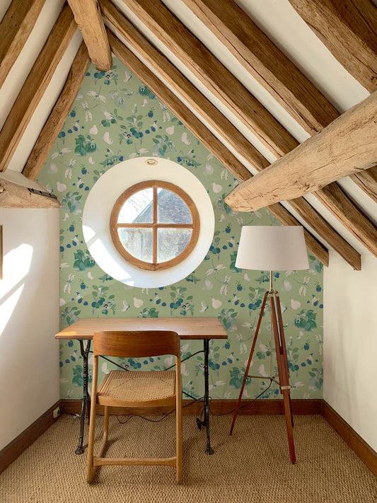 PAPEL PINTADO FIESTA EN EL JARDÍN ALMOND