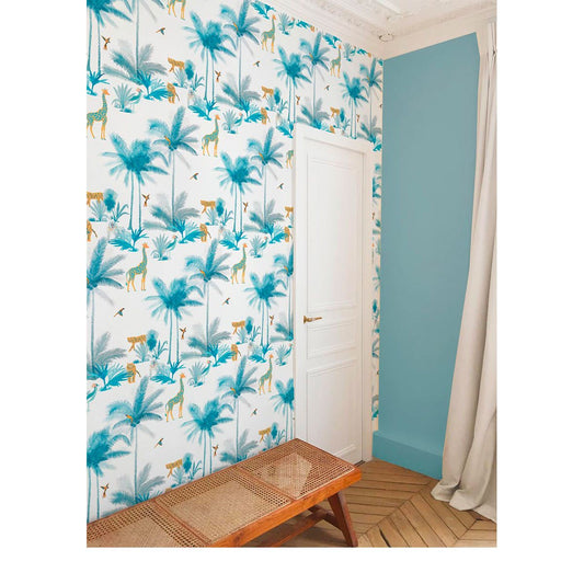 PAPEL PINTADO GRAN TAM TAM TURQUOISE