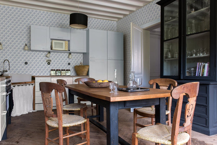 PAPEL PINTADO MARACAS AZUL