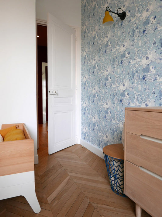 PAPEL PINTADO FIESTA EN EL MAR BLUE