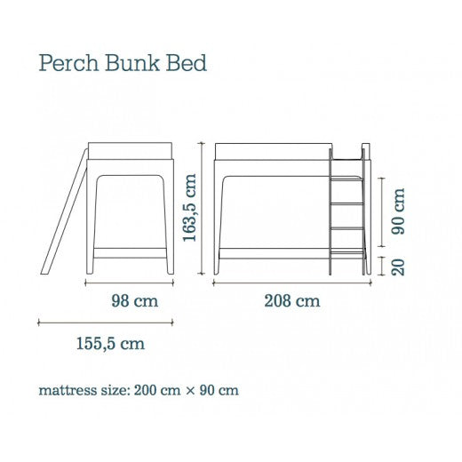 Litera Perch loft bed abedul