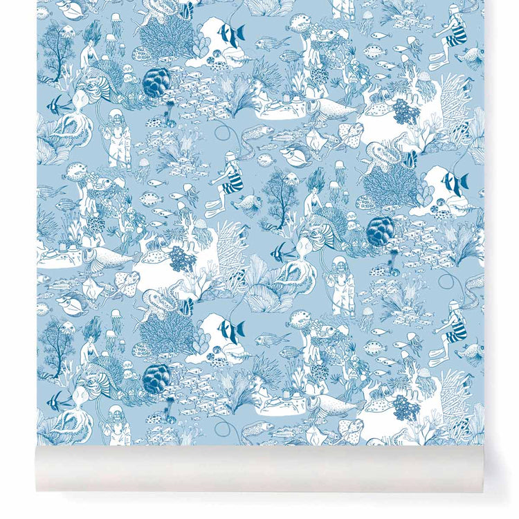 PAPEL PINTADO FIESTA EN EL MAR BLUE