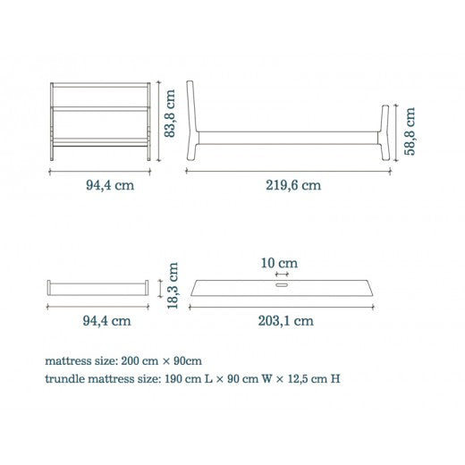 CAMA SPARROW BLANCO/ABEDUL