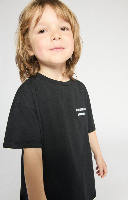 CAMISETA FIZVALLEY  PARA NIÑOS NOIR