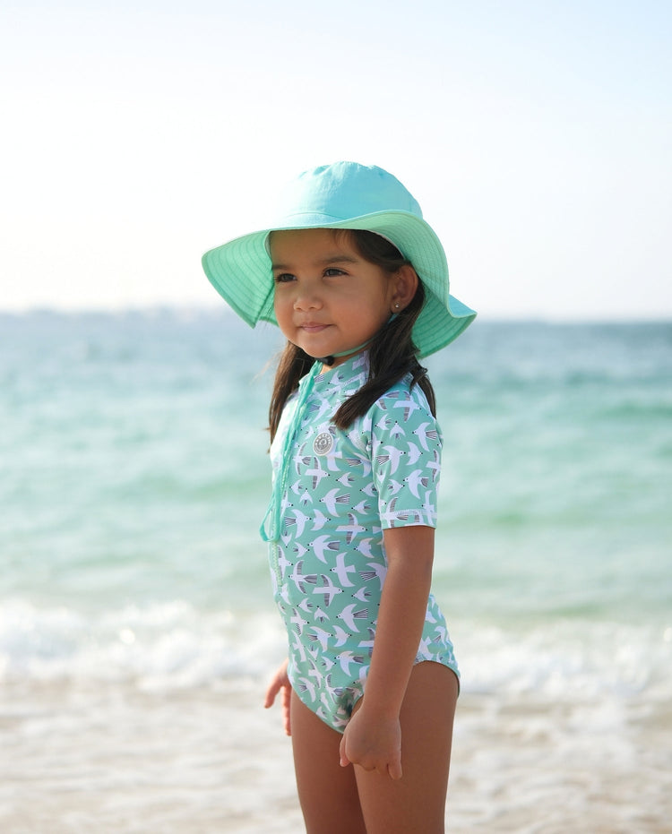 Gorro de Playa Protección Solar Verde